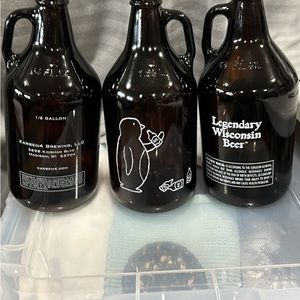 Set of 3 Wisconsin Growlers